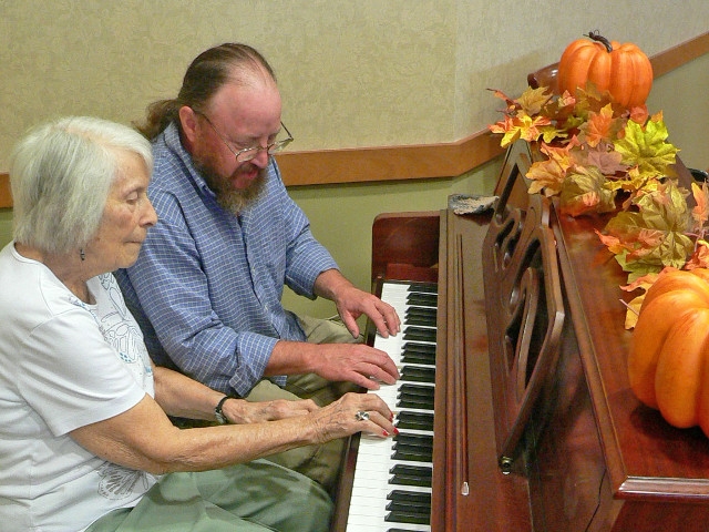 St. Francis Commons Residents Take Piano Lessons