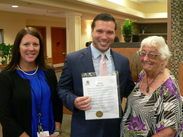 Mayor Barlow Proclaims Assisted Living Week in Oswego