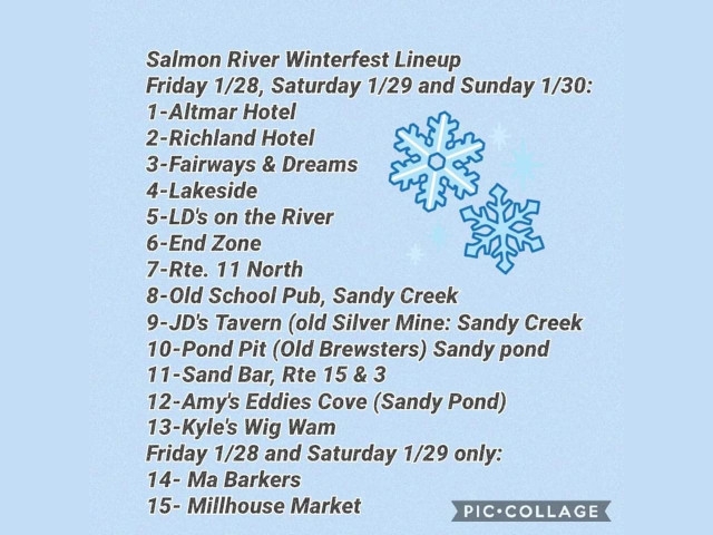 Visit the Salmon River Winter Festival in Pulaski and Sandy Creek this Weekend