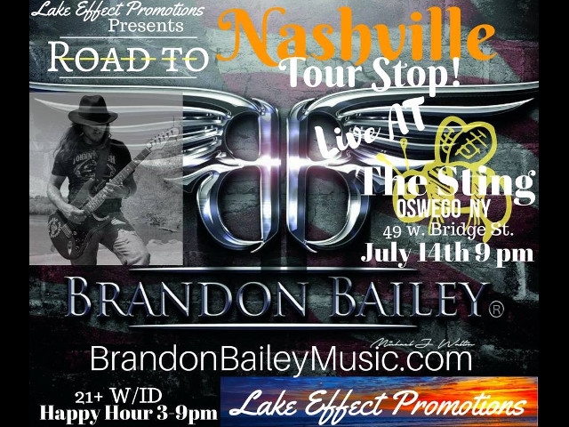 Brandon Bailey to Perform July 14th at the Sting