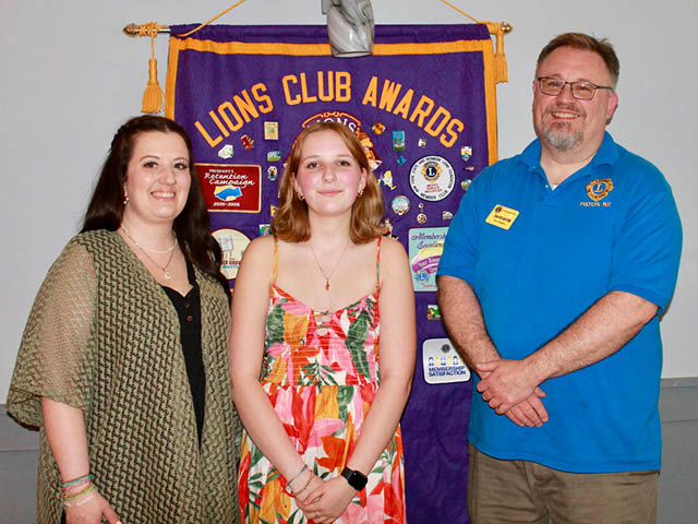 Fulton Lions Receive Presentation on Leadership Oswego County Youth