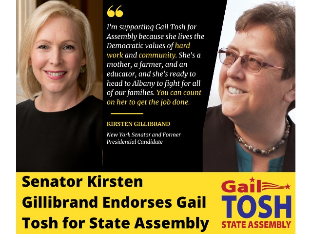 Senator Kirsten Gillibrand Endorses Gail Tosh for State Assembly