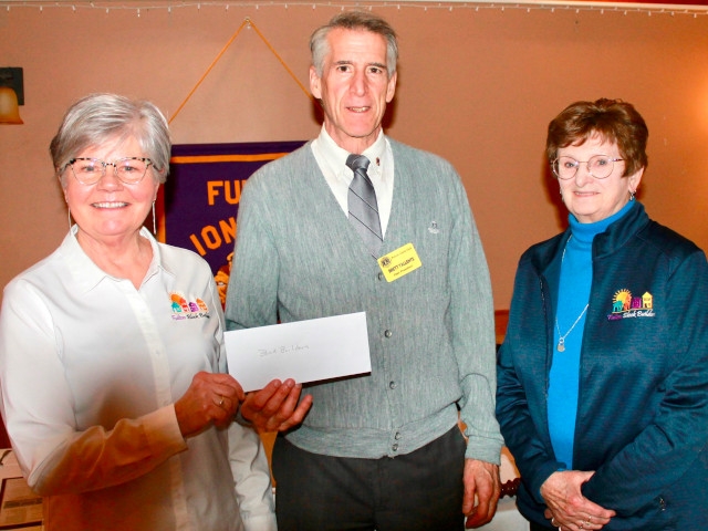 Fulton Block Builders Visits Fulton Lions Club, Receives $1,500 Contribution