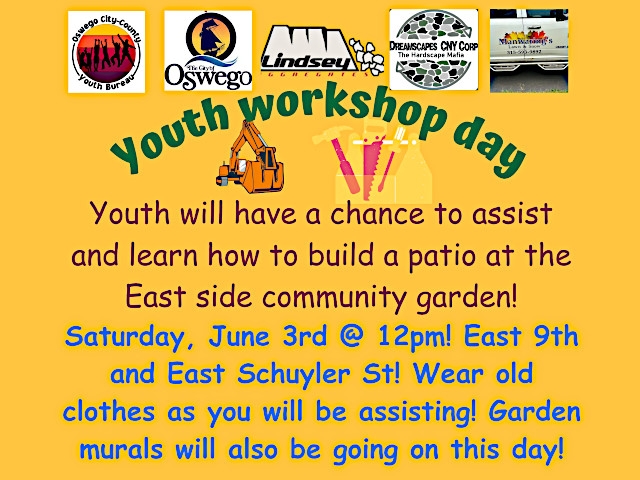 Youth Workshop / Murals at East Side Community Garden June 3rd
