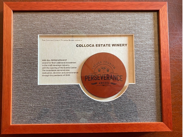 Fair Haven Winery Honored with Award From Cayuga County Convention &amp; Visitors Bureau