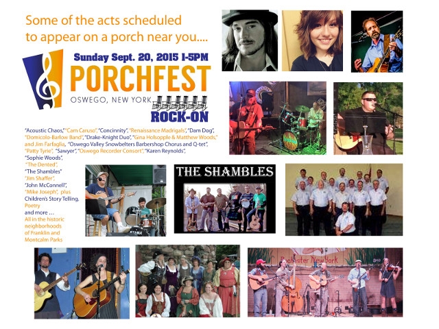 Oswego Gets Ready To Rock – 1st Annual PorchFest Sept 20th