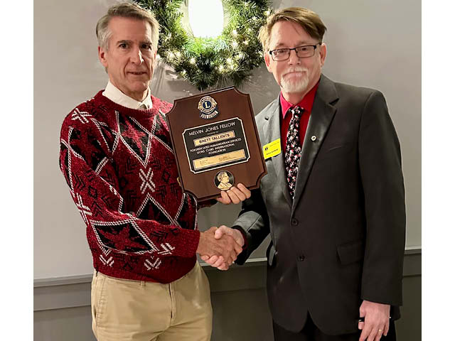 Tallents Receives Melvin Jones Fellowship Award, Club Donates To Small Steps CNY