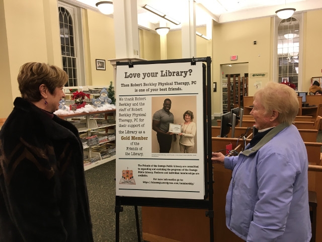 Library Honors Gold Business Member Robert Berkley Physical Therapy