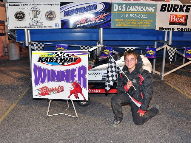 Griffin Miller Drives to Victory at Oswego Kartway