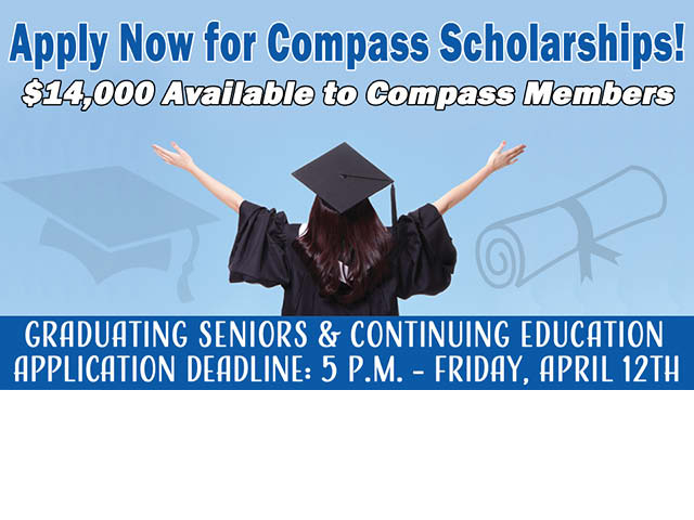 Compass Federal Credit Union to Award $14,000 in Scholarships; Applications Due by April 12