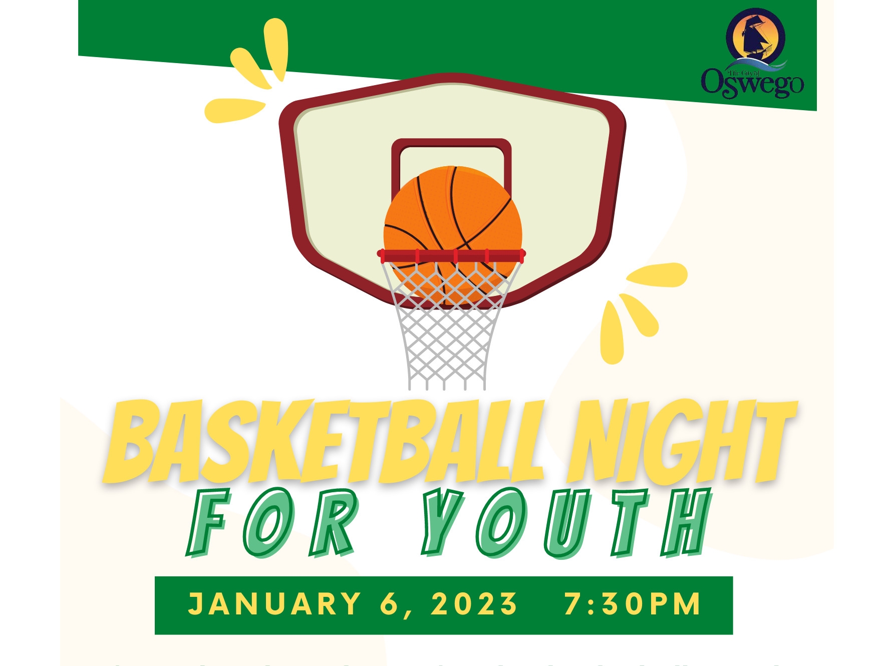 Mayor Barlow Announces Youth Basketball Night With Oswego State Men’s Basketball Team
