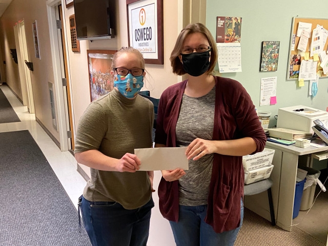 Oswego Industries Receives Generous Donation from Supported Individual