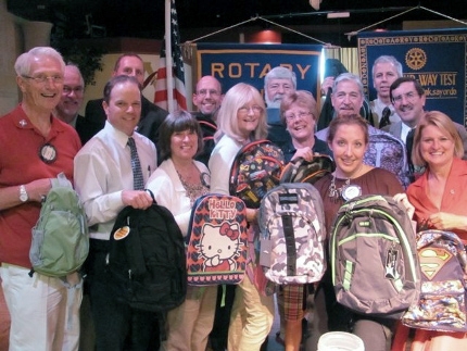 Oswego Rotary Club supports Stuff-A-Bus campaign