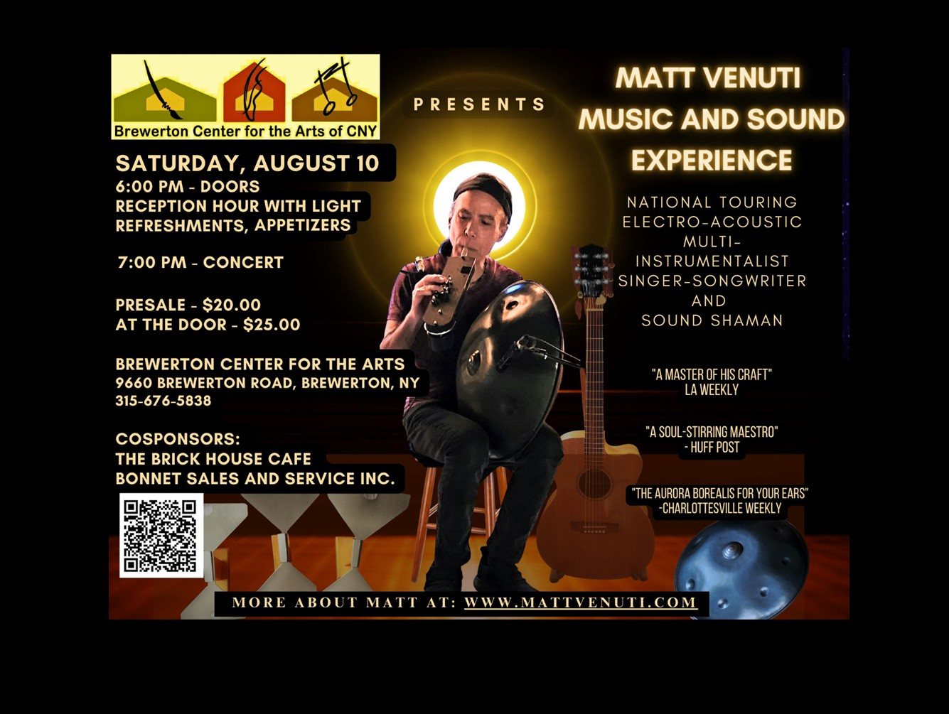 Matt Venuti Music and Sound Experience at Brewerton Center for the Arts