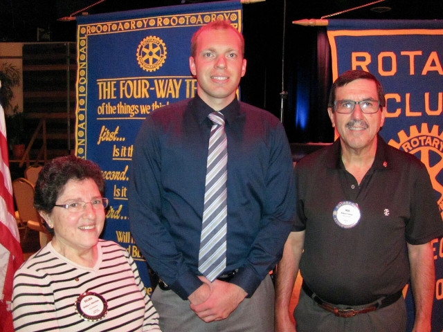 Andrew Bucher Presents to Oswego Rotary