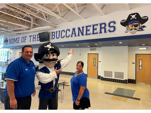 Buc Boosters Support New  Buccaneer Pride Graphics at Oswego High School Cafeteria