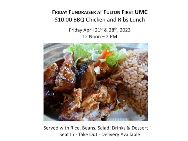 Fulton First United Methodist Church Luncheon April 21st and 28th