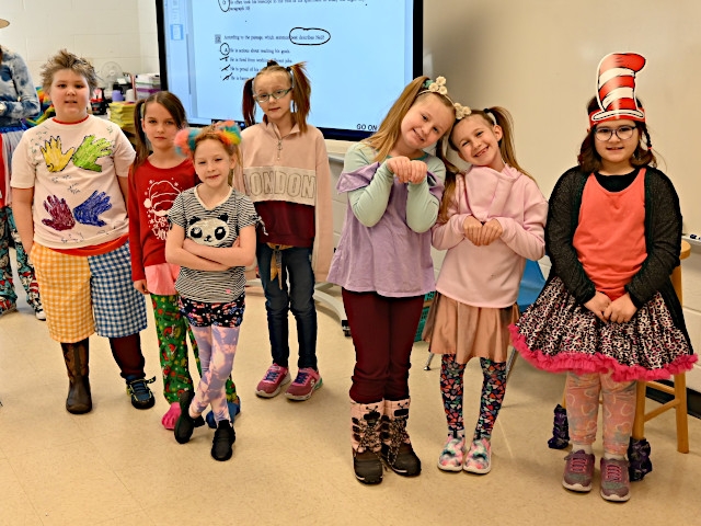 Fairley Elementary Students Celebrate Read Across America Day, Wacky Wednesday