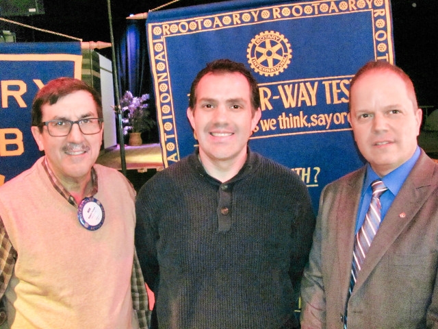 Joe Stabb Presents to Oswego Rotary Club