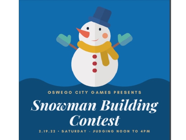 Mayor Barlow Announces Snowman Building Contest in Oswego Feb. 19th