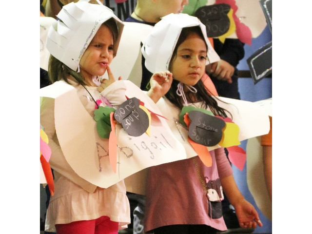 Kindergartners Perform “Stone Soup” Rock Opera at Riley Elementary