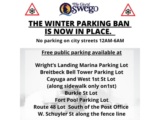 Mayor Barlow Puts Winter On-Street Parking Ban in Effect