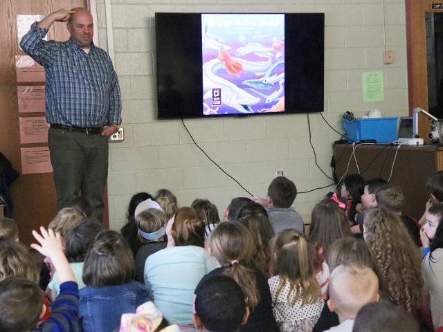 Author Visits Granby Students in Grades Kindergarten to Four