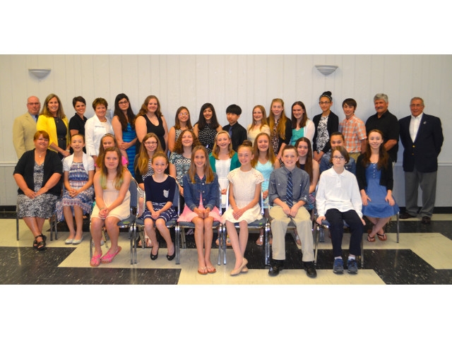 Oswego Middle School Top 50 Students for 2015 Recognized
