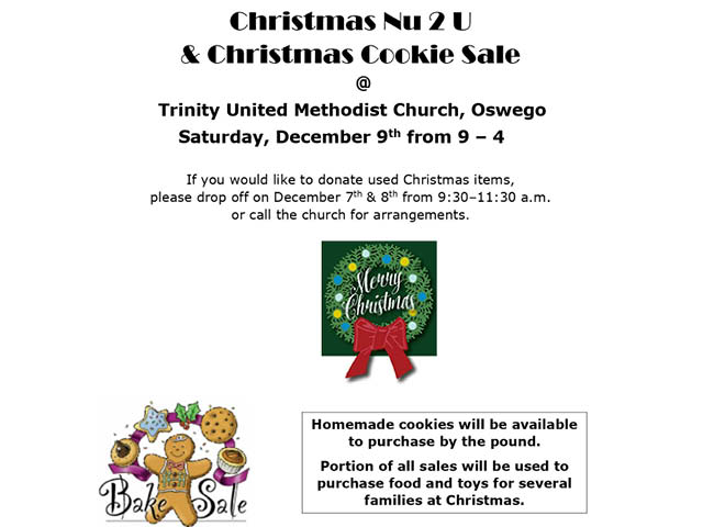 Local Church Announces Christmas Nu-2-U &amp; Christmas Cookie Sale