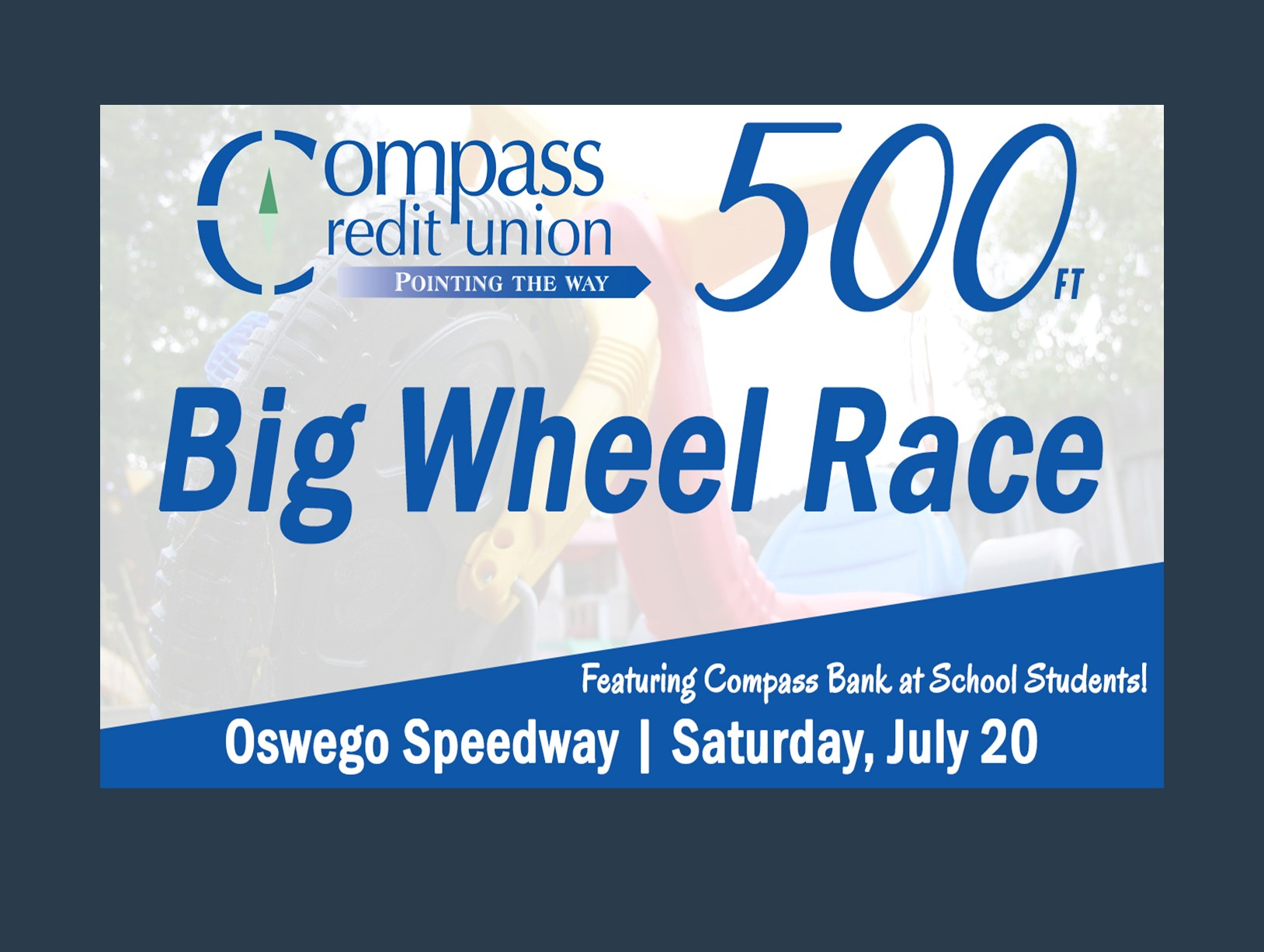 Oswego Speedway to Feature 'Compass 500' Big Wheel Race this Saturday