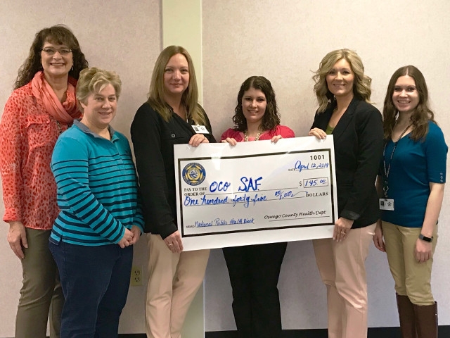 Oswego County Health Department Raises Funds for OCO SAF Program