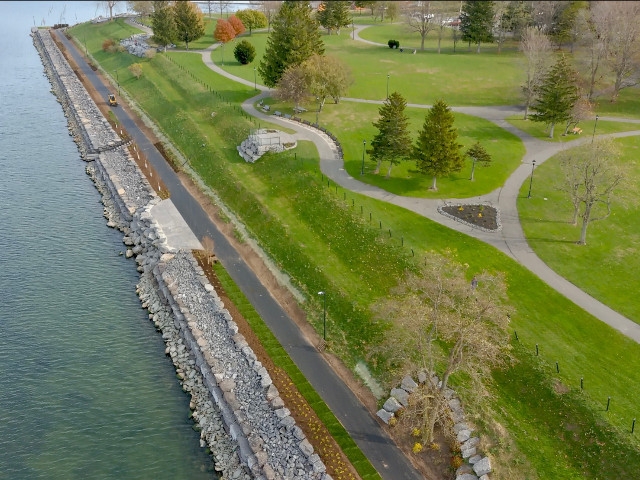 Mayor Barlow Announces Completion of Breitbeck Park Harbor Trail Shoreline Protection Project