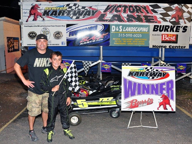 Kyle Devendorf Drives to First Oswego Kartway Victory