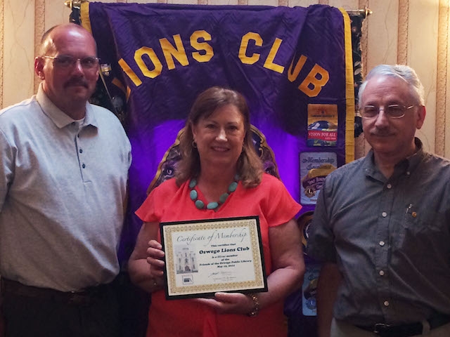 Oswego Lions Club Joins Friends of Oswego Public Library