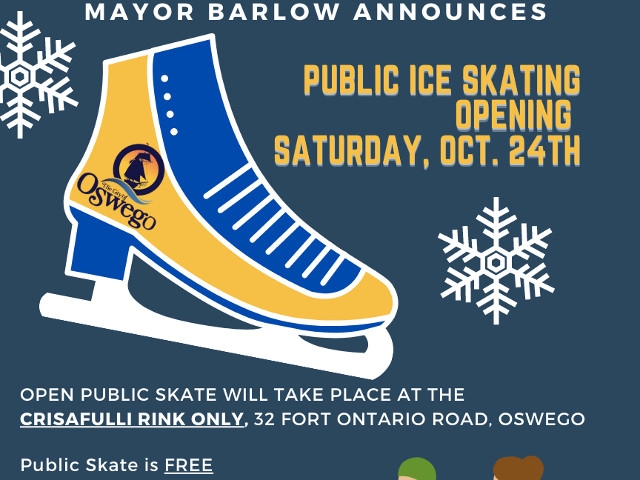 Mayor Barlow Announces Opening of Free Public Ice Skating at Crisafulli Rink