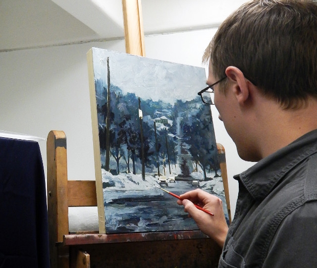 SUNY Oswego Student`s Paintings to Display City Calendar-Style