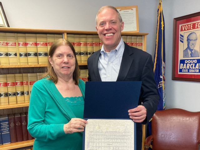 Leader Barclay Honors NYSUT Representative Pat Kush