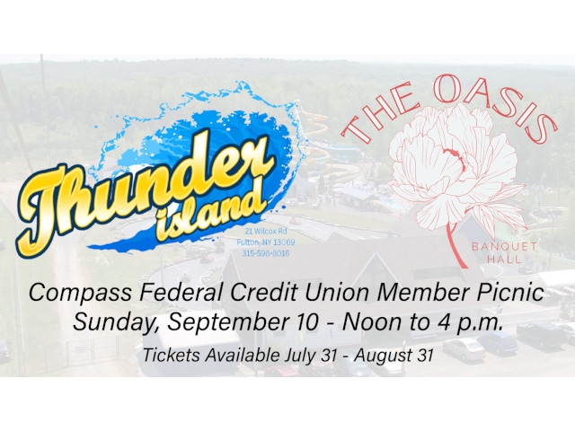 Oasis at Thunder Island to Host Compass FCU Member Appreciation Picnic