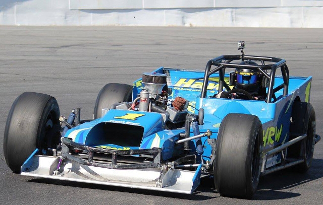 Teen Spirit: Anthony Losurdo, Camden Proud Fly Buccaneer Banner at Oswego Speedway