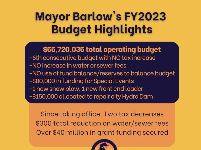 Mayor Barlow Proposes 2023 City of Oswego Operating Budget With No Tax Increase