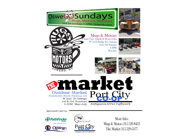 OsweGO Sundays this Spring, Summer; Mugs and Motors and the Market