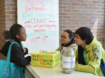 SUNY Oswego Students Collect for Nepalese Earthquake Relief