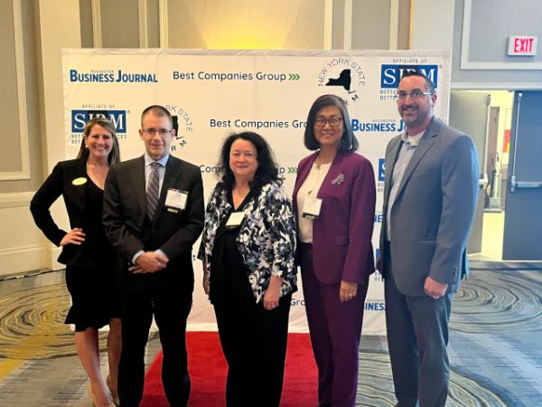From left to right: Kristy D’Imperio Assistant Vice President Member Contact Center, Mike Smith Vice President Financial Center Services, Stephanie McGuire Senior Vice President Lending, Jin Gwak Chief Digital &amp; Information Officer, Jason Lewin Vice President Member Technology Delivery